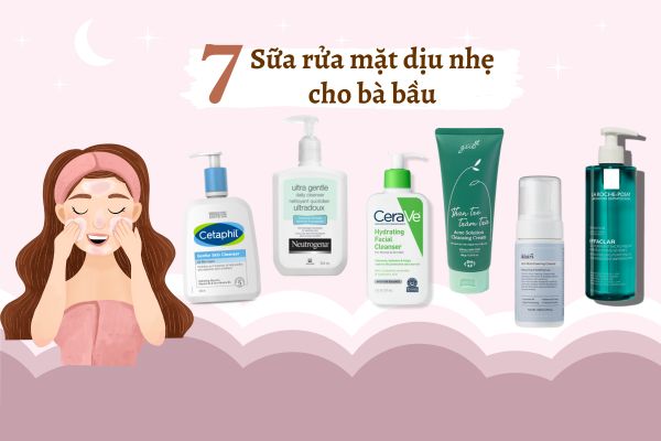 sữa rửa mặt cho bà bầu